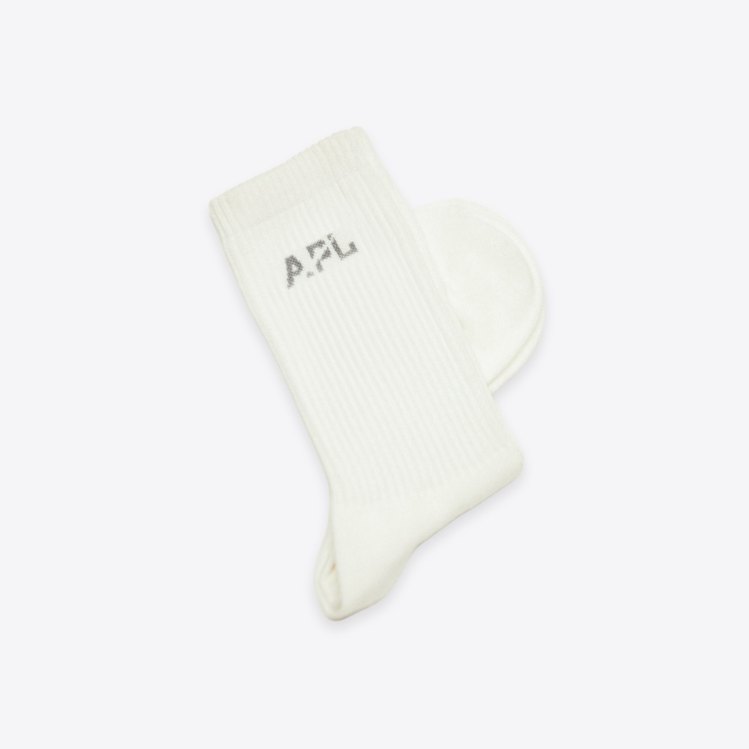APL Lux Logo Socks Ivory / Cement view 1
