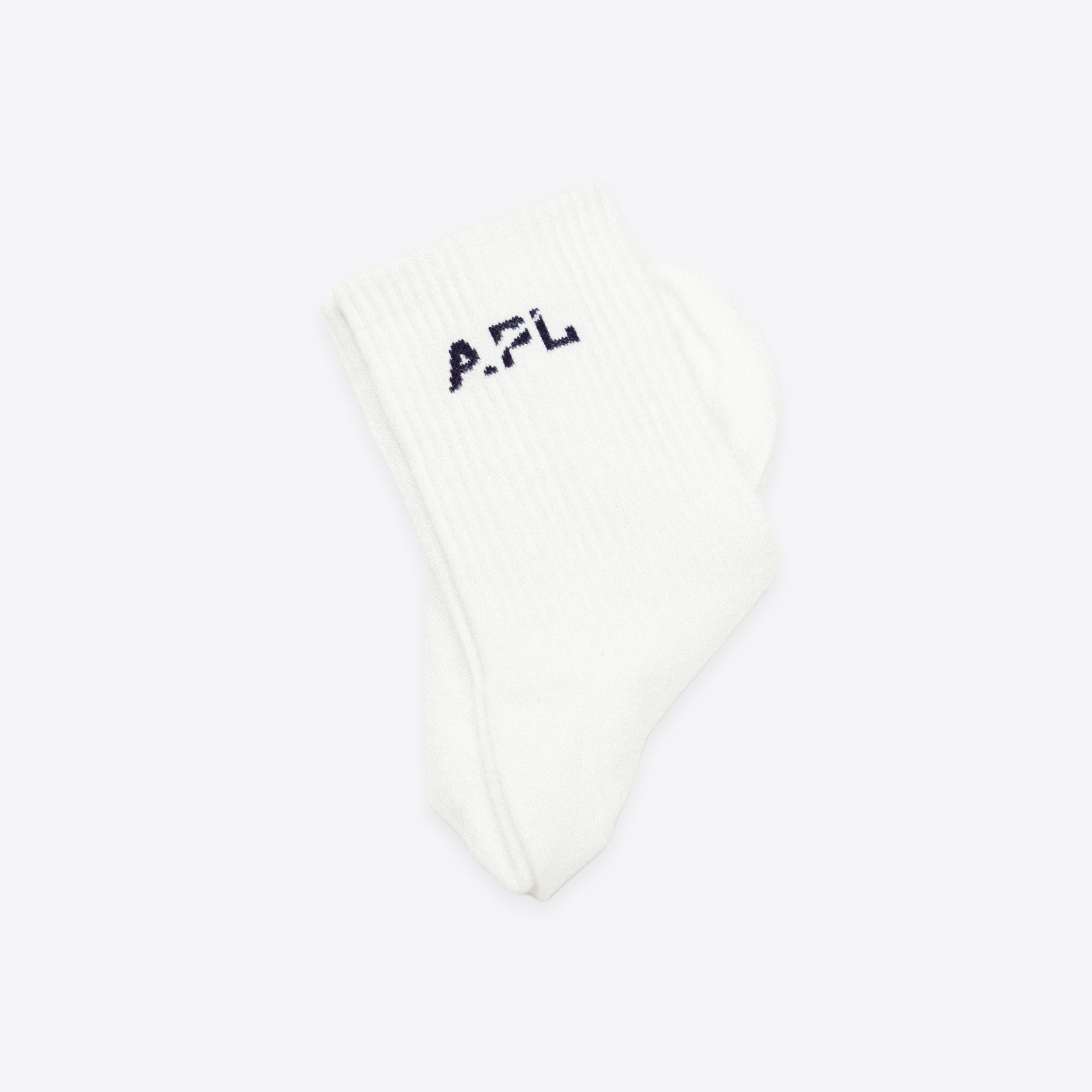 APL Lux Logo Socks White / Navy view 1