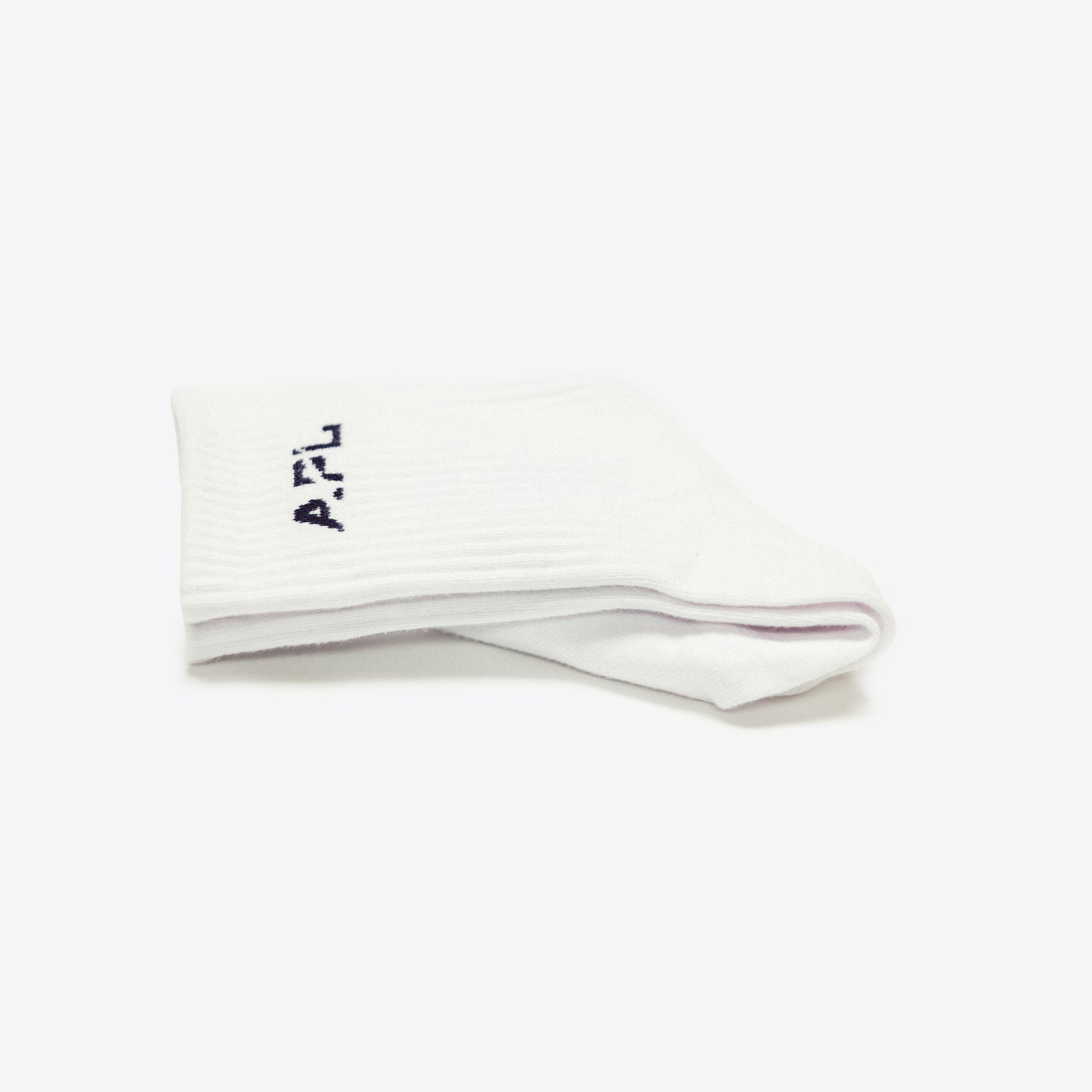 APL Lux Logo Socks White / Navy view 2
