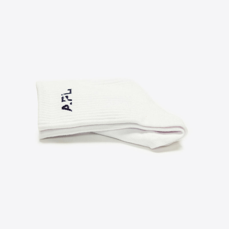 APL Lux Logo Socks White / Navy view 2