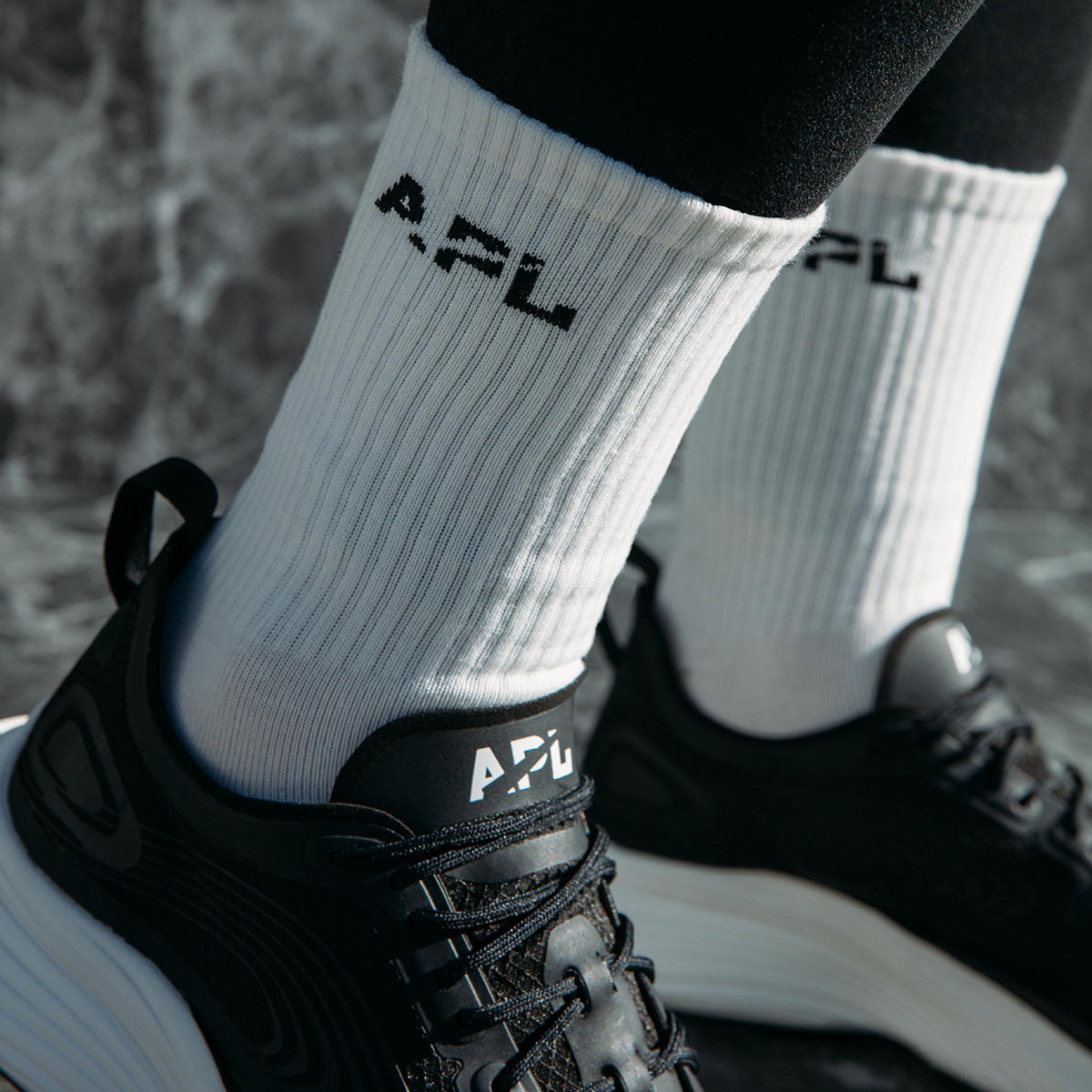 APL Lux Logo Sock – Ivory 3 Pack view 2