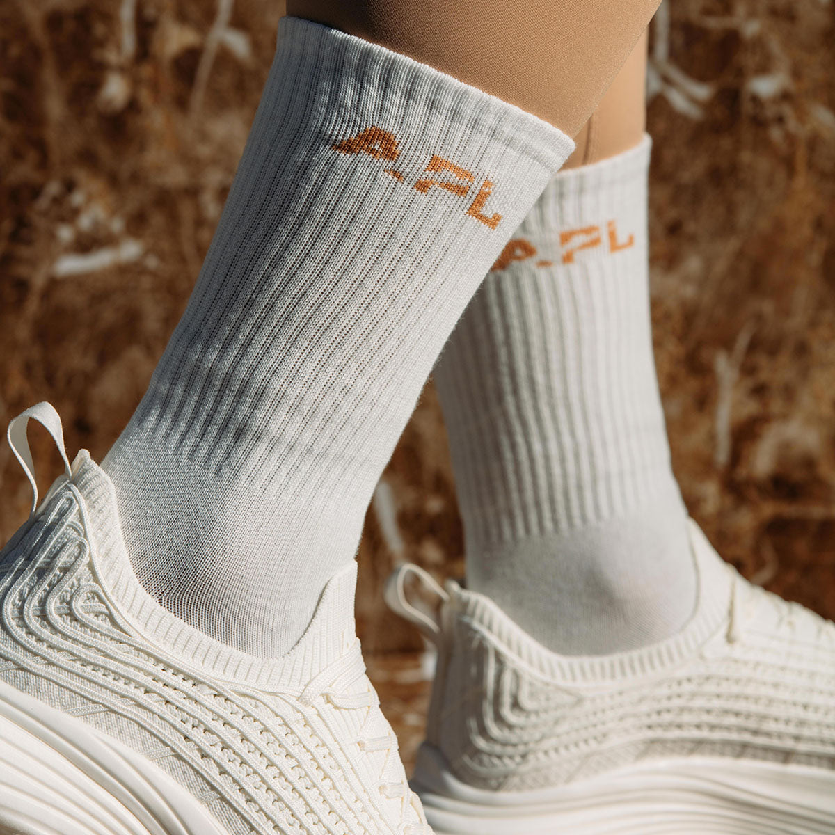 APL Lux Logo Sock – Ivory 3 Pack view 4