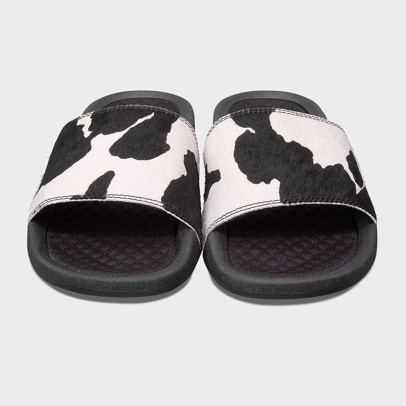 Men's Iconic Slide Black / White / Cow