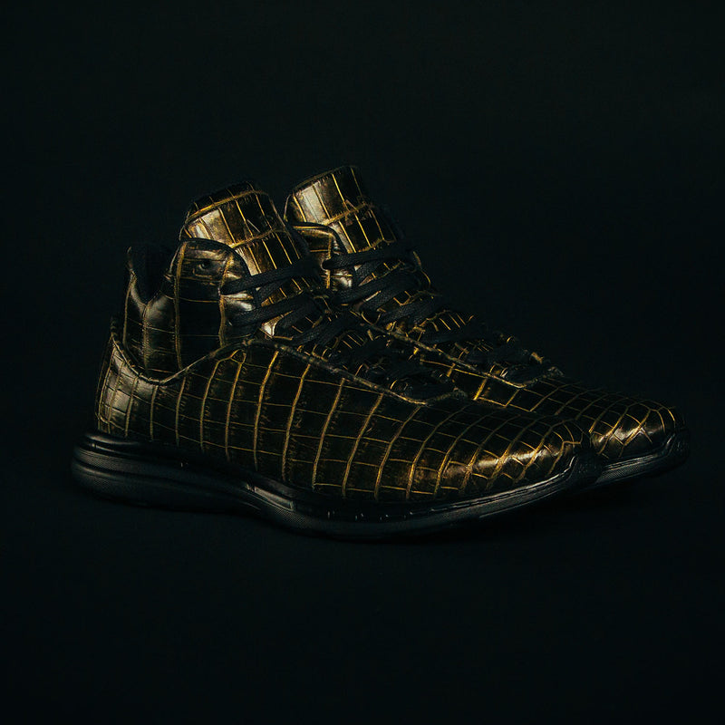 The shoes white leather Versace Bruno Mars in his clip, 24K Magic | Spotern