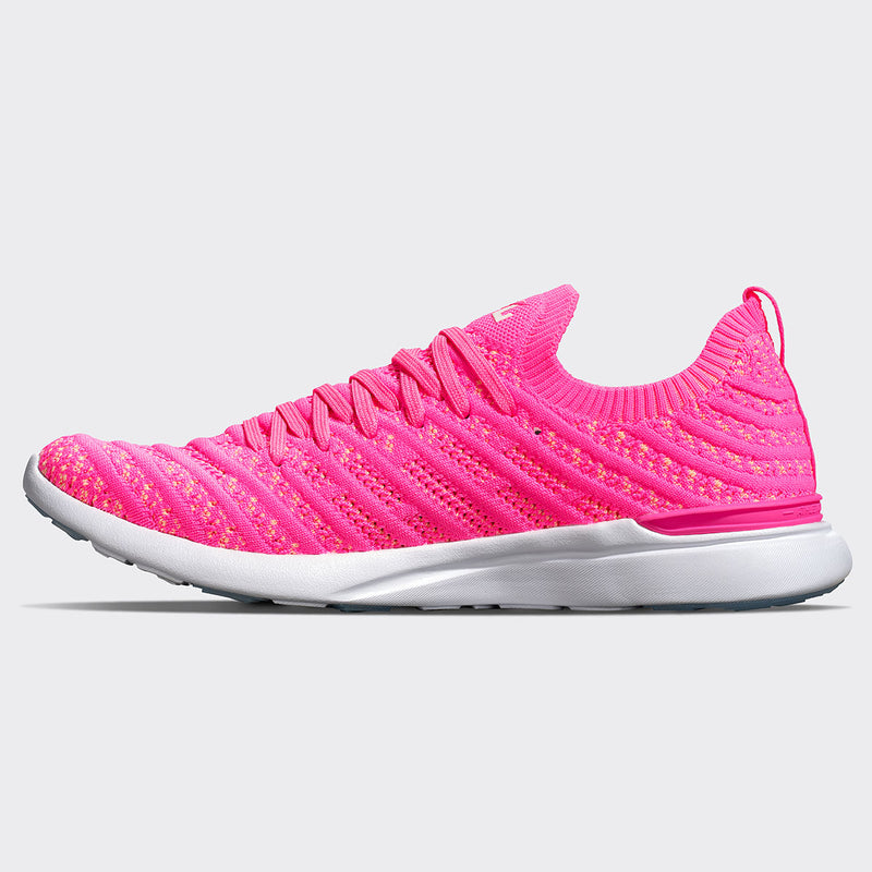 Women's TechLoom Wave Fusion Pink / Neon Peach / White view 2