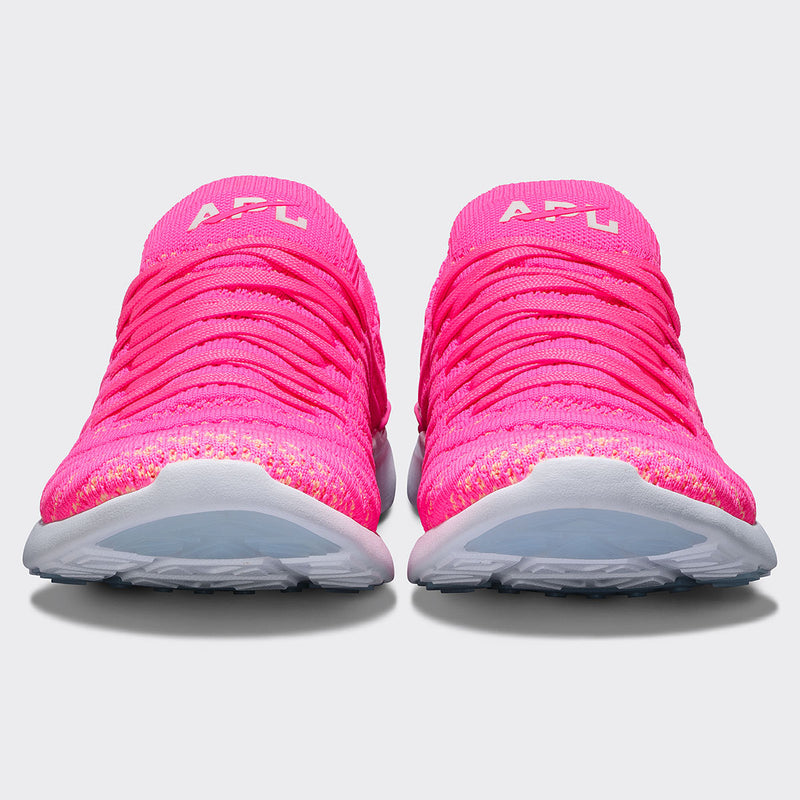 Women's TechLoom Wave Fusion Pink / Neon Peach / White view 4